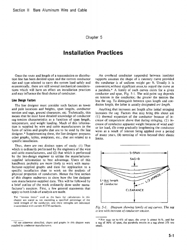 Installation of Bare Aluminum Conductors | PDF | Electrical Conductor ...