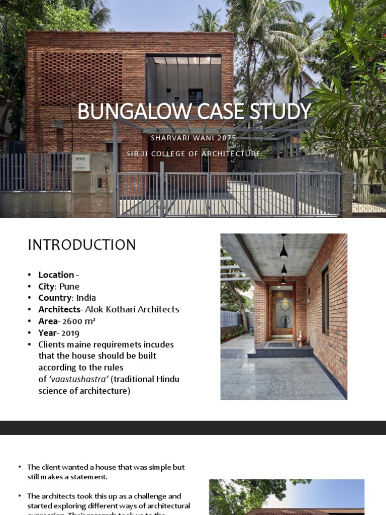 Bungalow Case Study - Brick Abode | Download Free PDF | Brick | Concrete