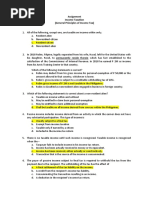 3.4.1 Answer Key - Assignment - General Principles of Income Tax