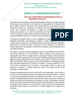 Carta Abierta A La Comunidad Educativa