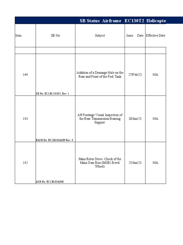Ec 130 Ad, SB | PDF | Helicopter Rotor | Landing Gear