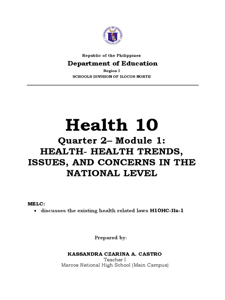 Health 10 Quarter2 Module1 Week1 KASSANDRACZARINA - CASTRO | PDF | Hiv ...