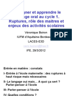 Enseigner Oral C1 Centre A Savary V-Boiron PDF
