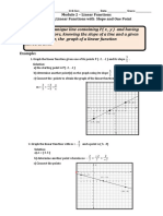 Lesson 2.4 Graphing Linear Functions With Slope and One Point