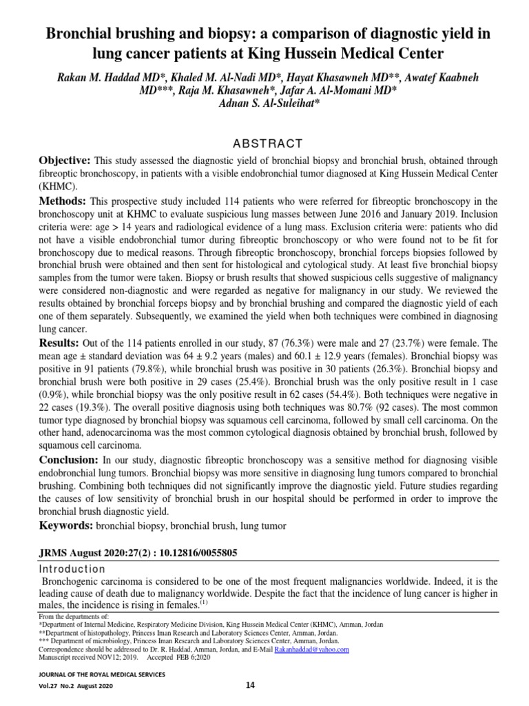 Brush and Biopsy PDF Cytopathology Biopsy