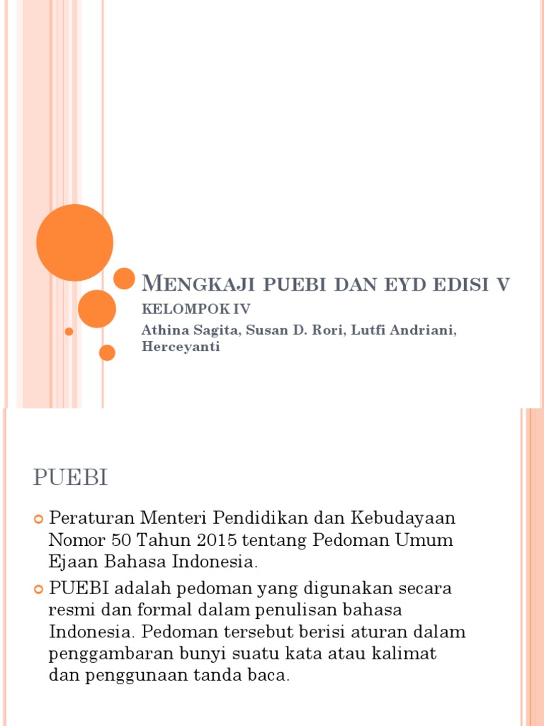 Perbandingan PUEBI dan EYD Edisi V | PDF