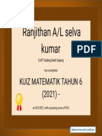 L Selva Kumar For KUIZ MATEMATIK TAHUN 6 (202 PDF