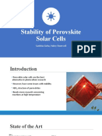 Stability of Perovskite Solar Cells via Structure Simulation and Testing