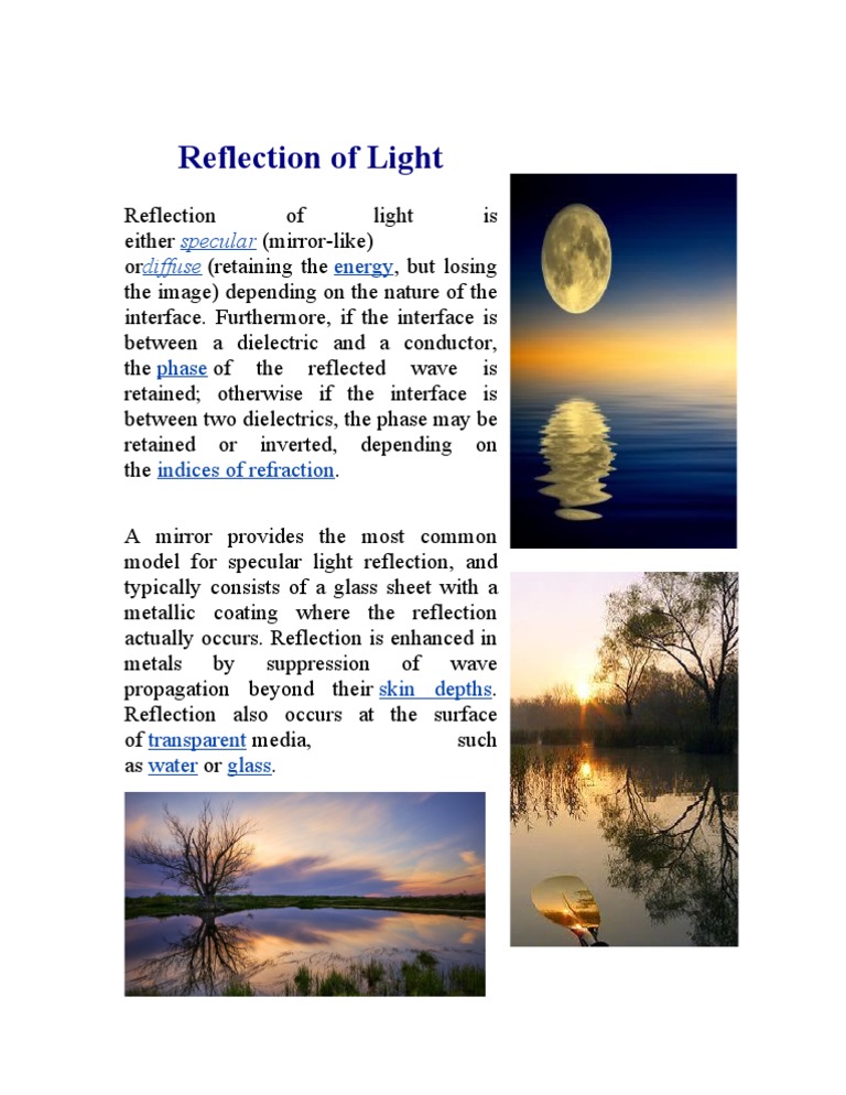 Understanding Light Reflection Types | PDF
