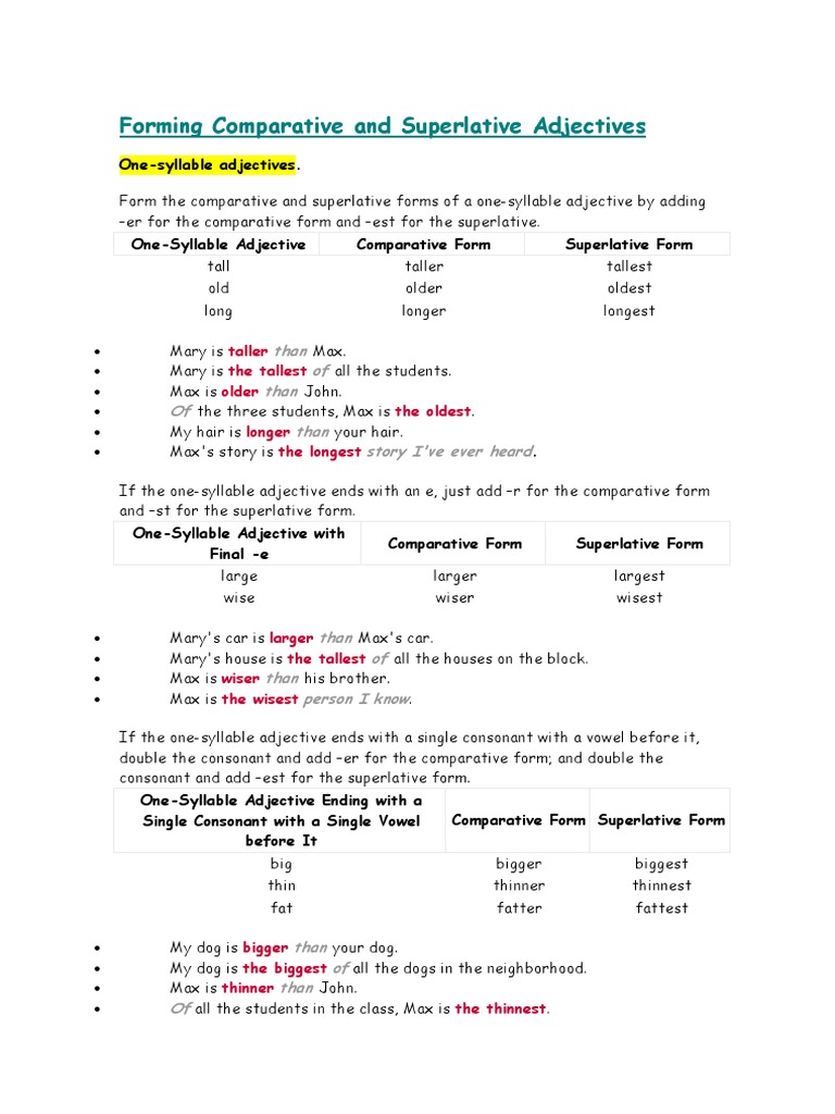 Comparison PDF | PDF | Adjective | Linguistic Typology