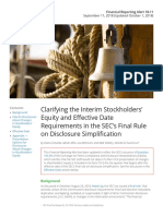 Us Aers Fra Clarifying The Interim Stockholders Equity and Effective Date Requirements in The Secs Final Rule On Disclosure Simplification