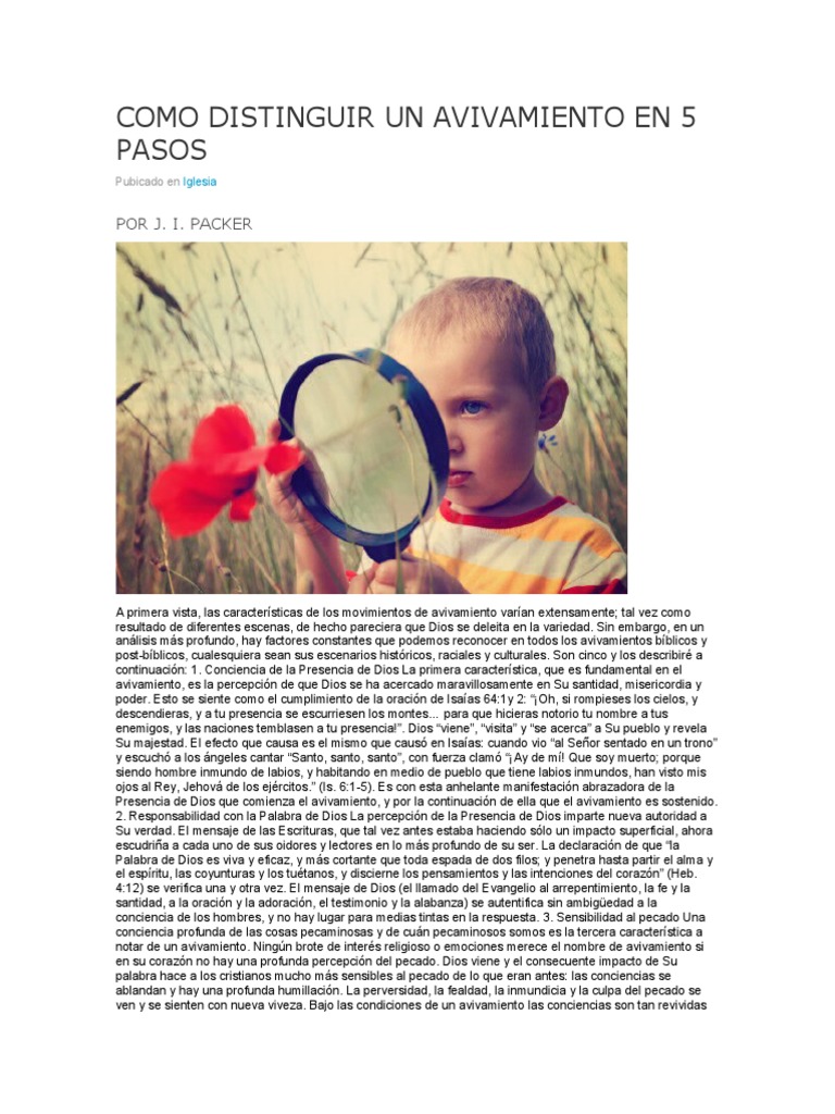 Como Distinguir Un Avivamiento en 5 Pasos | PDF | Pecado | Cristo (título)