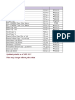 Updated Pricelist As of JAN 2023 Price May Change Without Prior Notice