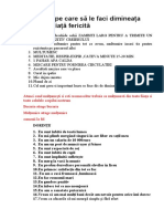 10 Lucruri Pe Care Să Le Faci Dimineața Pentru o Viață Fericită