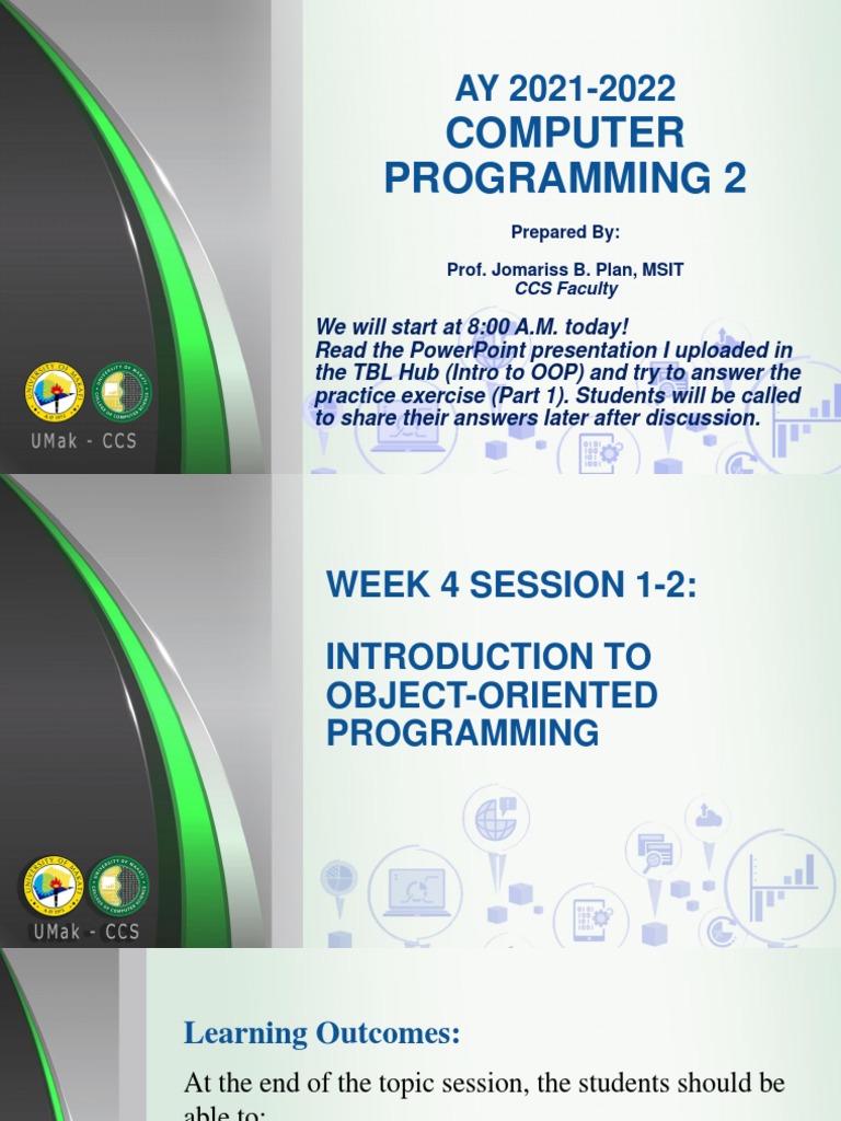 Computer Programming 2: Prepared By: Prof. Jomariss B. Plan, MSIT | PDF