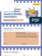 Unit 5 Ethical Issues in Health Informatics