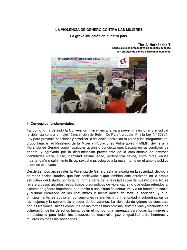 Violencia de Genero y Politicas Publicas en El Peru | PDF | La ...