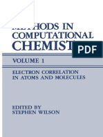 Methods in Computational Chemistry Volume 1 Electron Correlation in Atoms and Molecules by Karol Jankowski (Auth.), Stephen Wilson (Eds.)