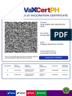 COVID-19 Vaccination Certificate QR Code Verification