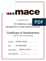 MOLO Certificate Anthony James PDF