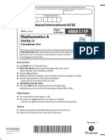 Edexcel Igcse Maths Jan 2023 p1f