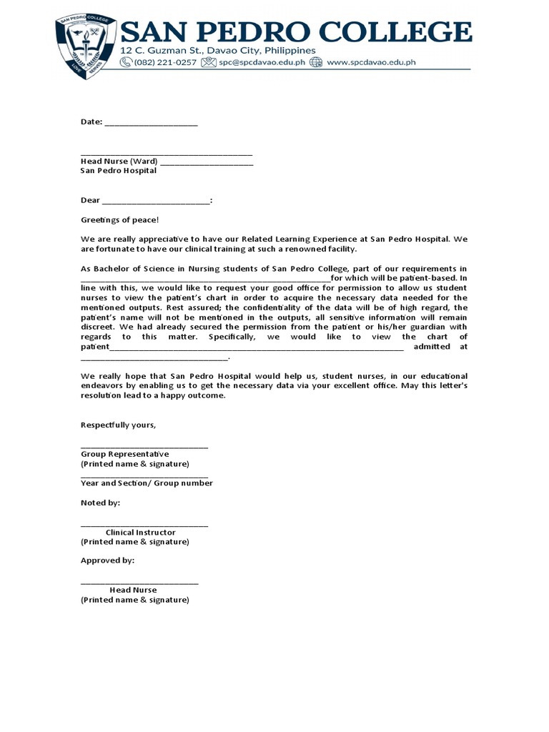SPH Letter For BSN | PDF