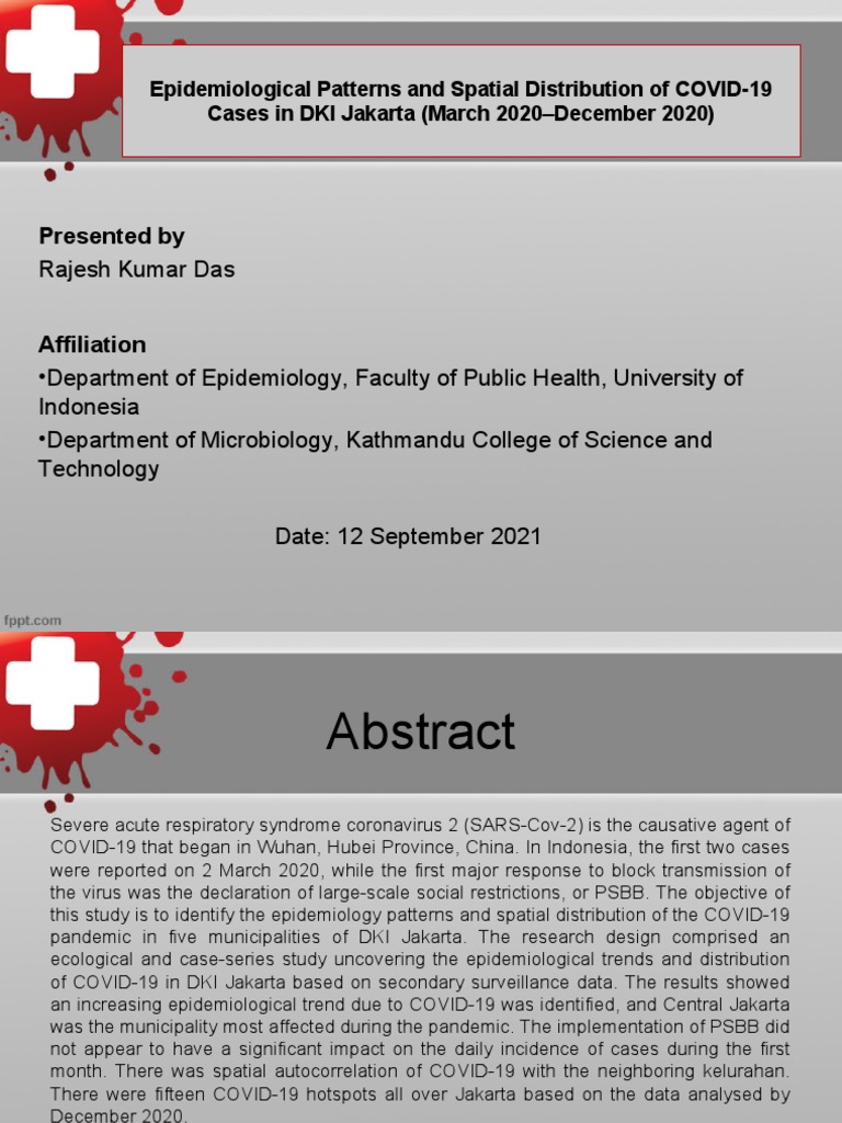 Presentation of Research - Jakarta | PDF | Spatial Analysis | Epidemiology