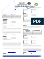 Learner's Learning Log Week 8