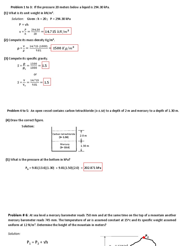 Answer Quiz2 PDF PDF Pressure Atmospheric Pressure