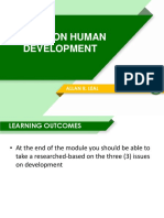 Issues on Human Development: Nature vs Nurture, Continuity vs Discontinuity, Stability vs Change