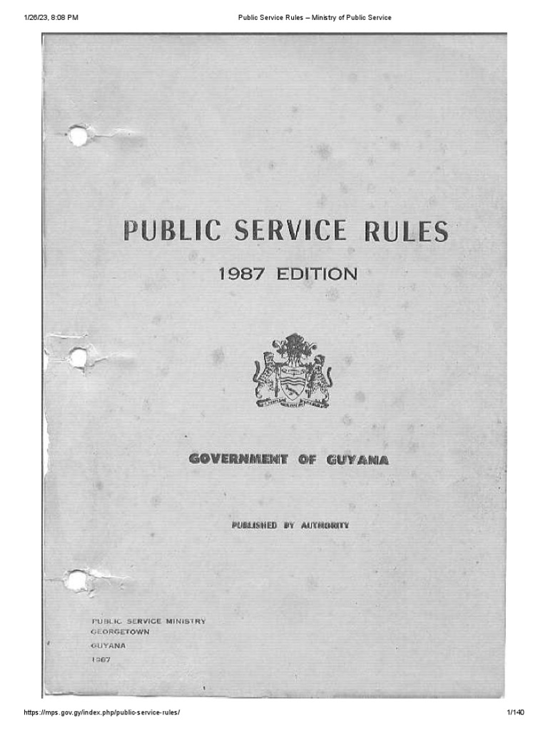 Public Service Rules Overview | PDF