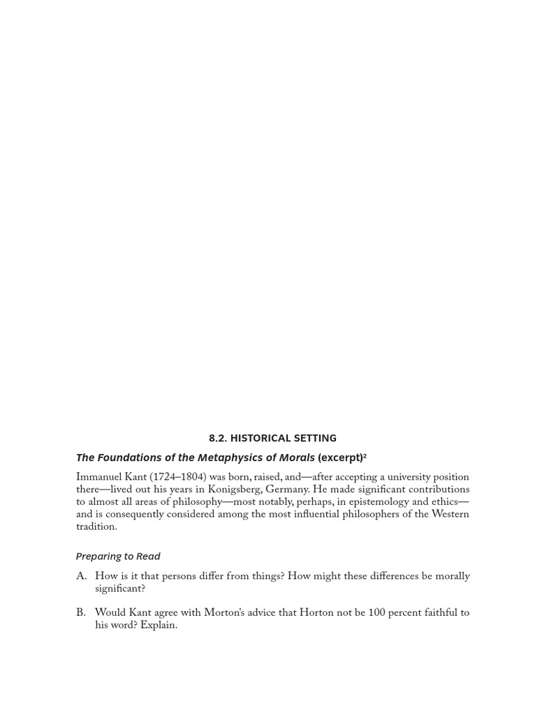 Kants Deontology Primary Source Pdf Immanuel Kant Rationality