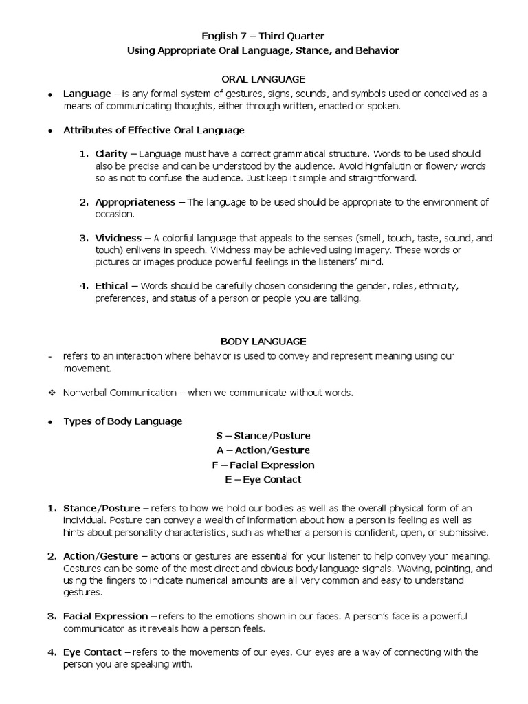 Body Language | Download Free PDF | Body Language | Gesture