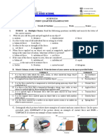 Science 8 Q1 Exam (22-23)