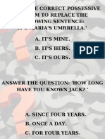Choose The Correct Possessive Pronum To Replace The Following Sentence - 'It's Maria's Umbrella.' PDF