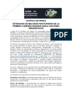 Gacetilla de Prensa - Arqueología y Salud Mental Veteranos de Malvinas PDF