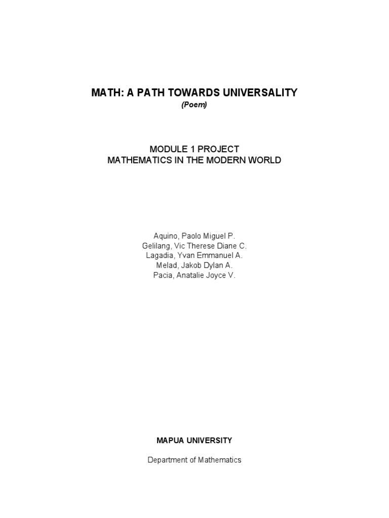 Group Project Template Ged102 1 Pdf Mathematics Symmetry