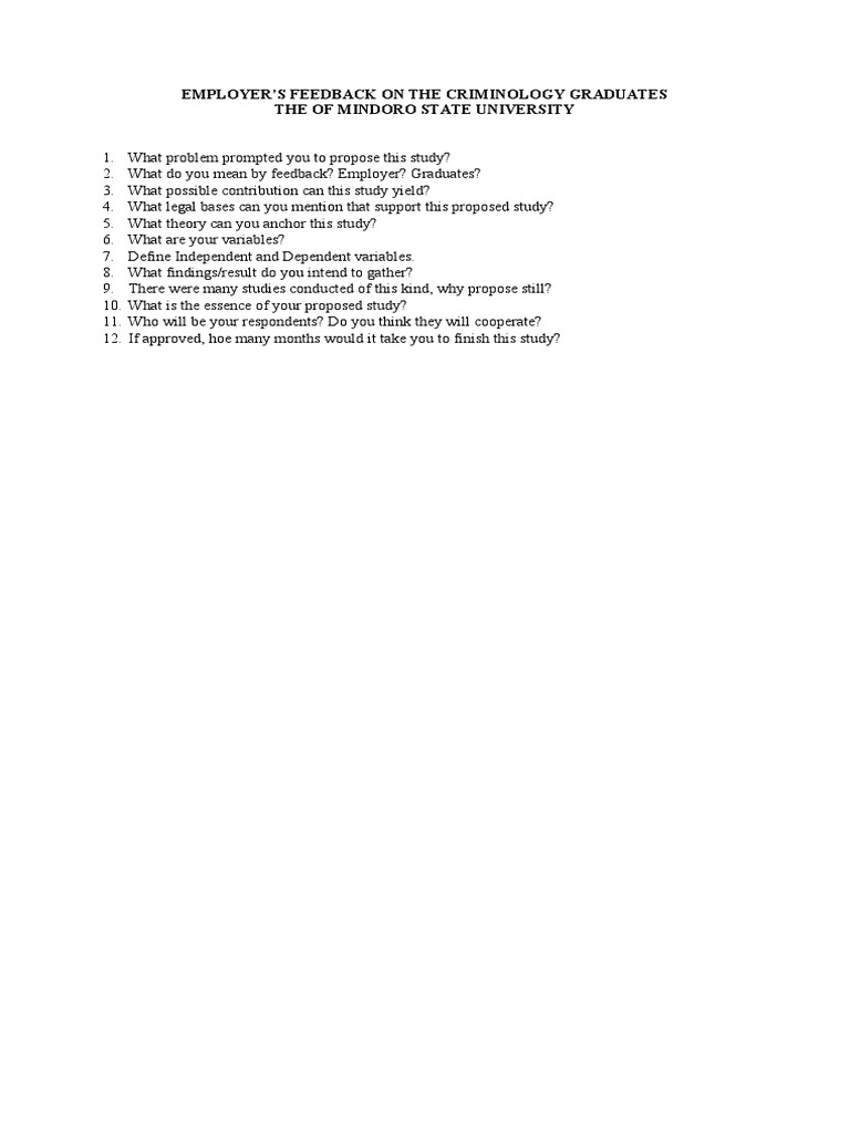 Title Defense Questions for Criminology Study | PDF
