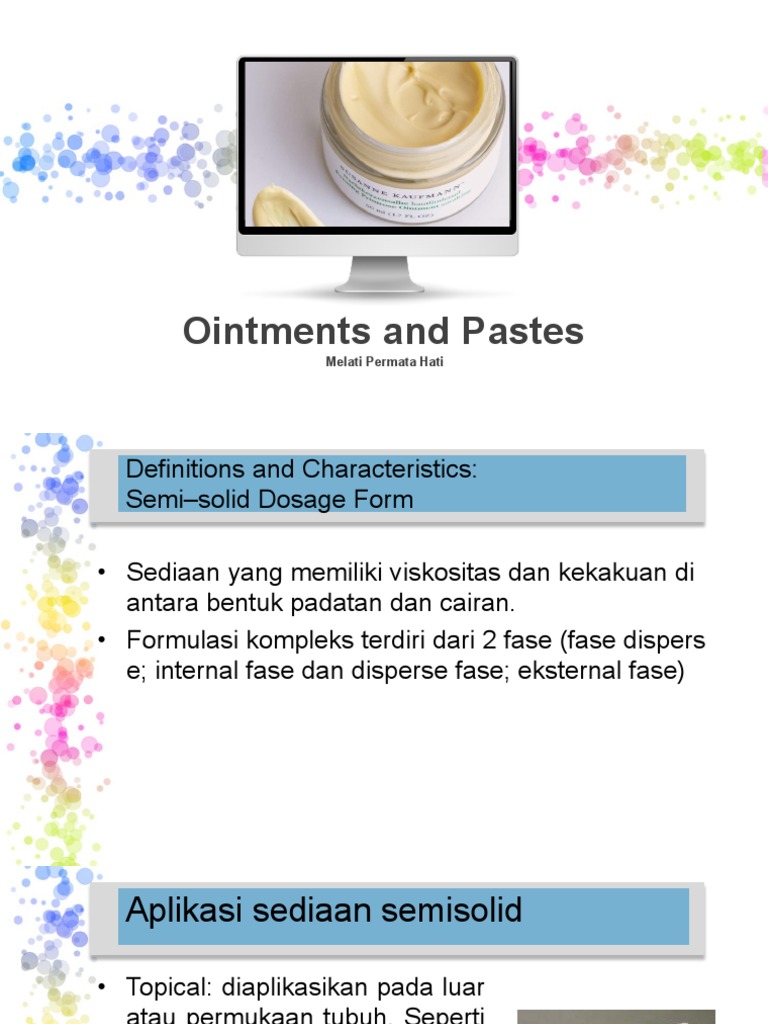 (P1) Ointment Dan Pasta | PDF | Topical Medication | Materials