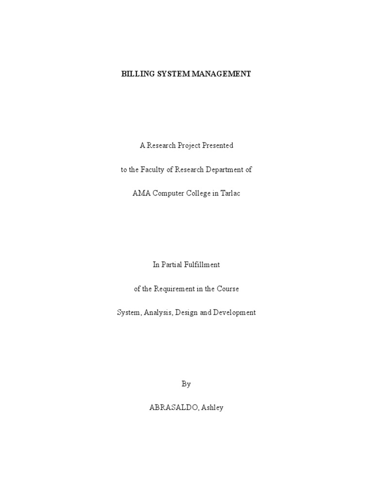 Online Billing System Development Study | PDF | Computers