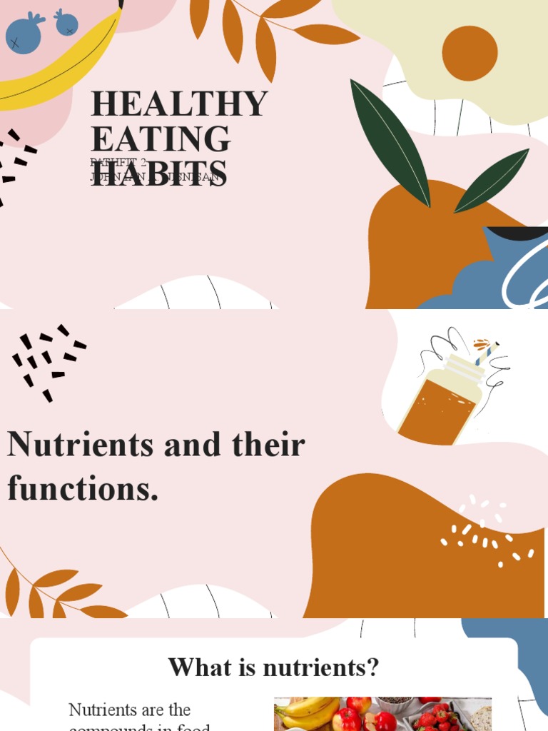 NUTRITION AND HEALTHY EATING HABITS PPT intelligence overview
