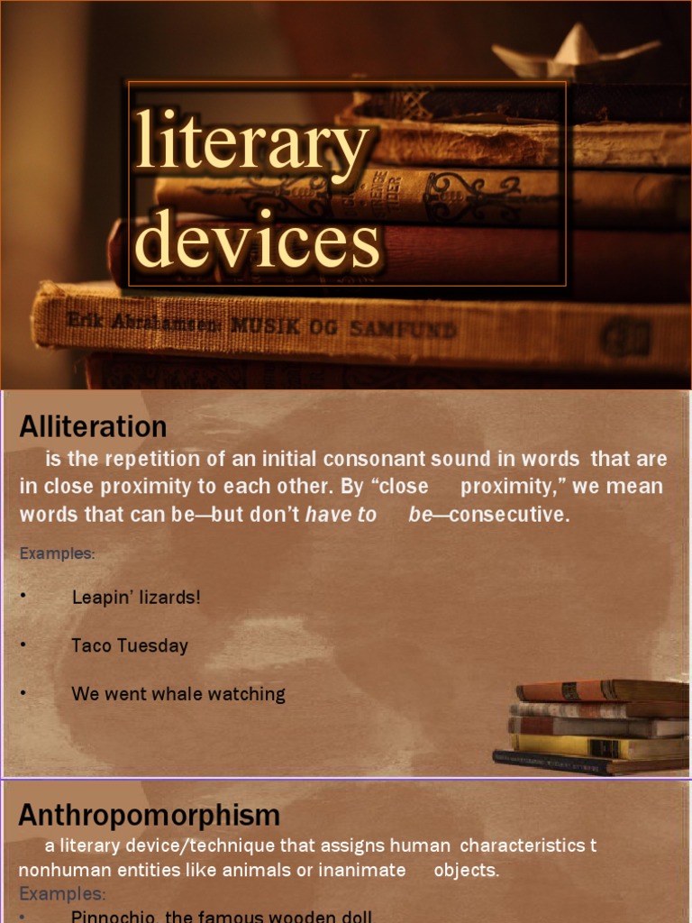 Literary Devices Group 1 PDF Senses Poetry