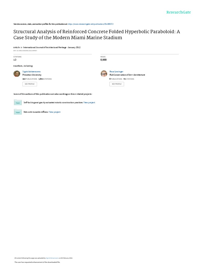 Structural Analysis Of Reinforced Concrete Folded Pdf Bending