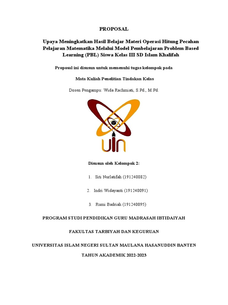 Proposal PTK Kelompok 2-6C | PDF | Karier & Perkembangan | Komputer