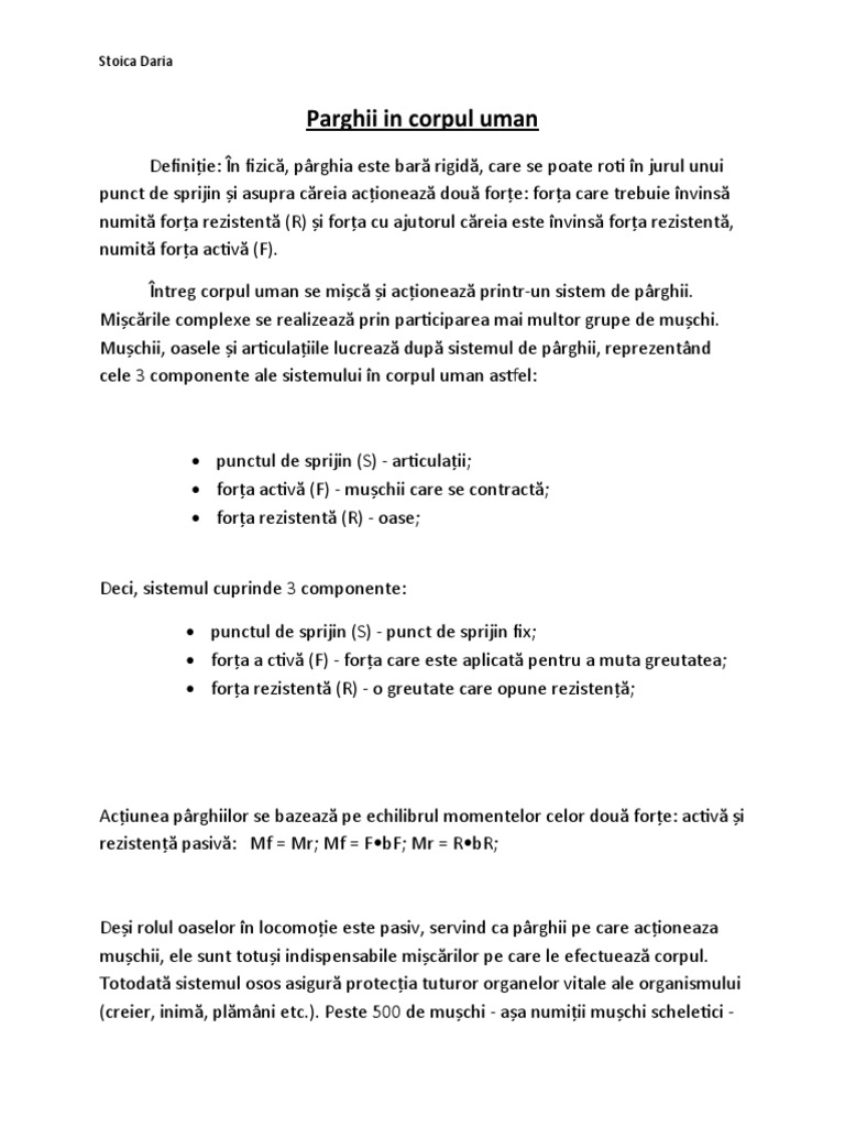 Parghii in Corpul Uman | PDF