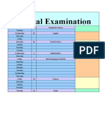 Annual Examination TEMPLATE