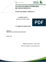 1ra Serie de Jercicios Álgebra Lineal PDF