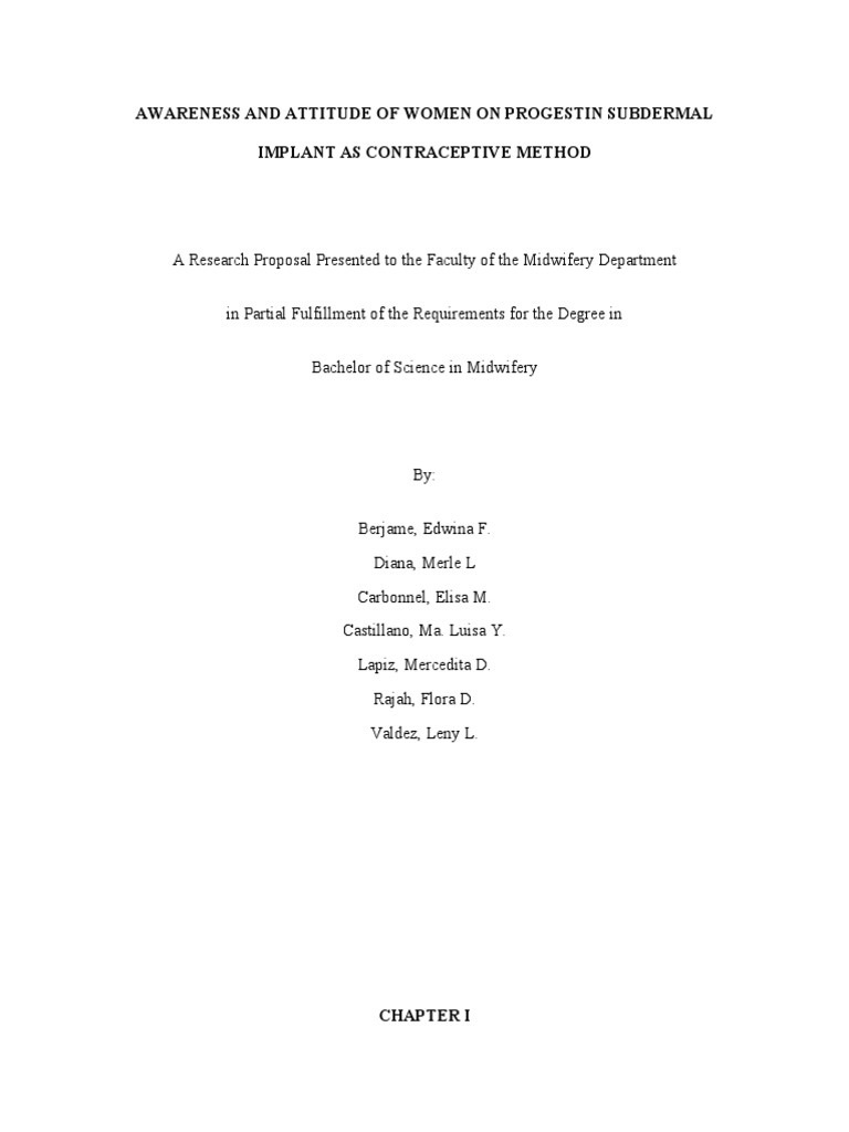 Mam Leny Implant Study Updated Sept 2 PDF Birth Control Statistics