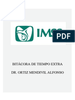 bitacora tiempo extra imss