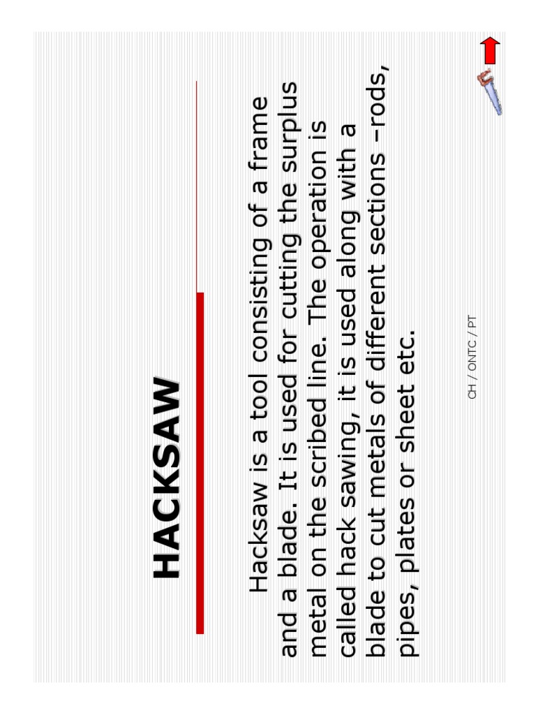 Hacksaw Frame & Blade New PDF Industrial Processes Crafts